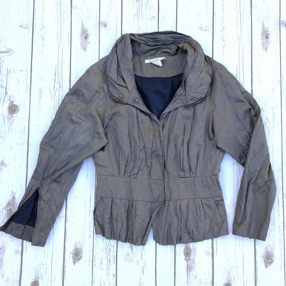 Kenneth Cole 3 button metallic bomber jacket - Picture 1 of 8